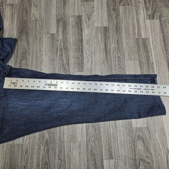 Christopher & Banks Jeans Womens 12P Blue Embellished Pockets Straight Leg Denim - Picture 12 of 14